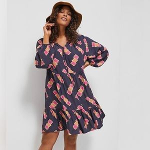 EUC Anthropologie Tiered Swing Dress Size M